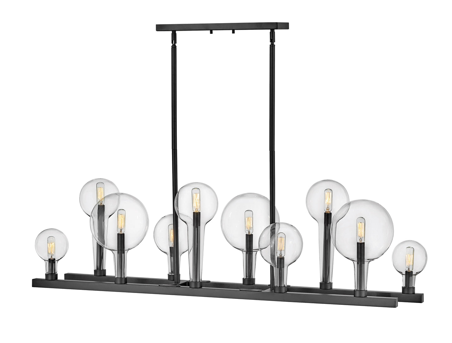 Alchemy Medium Ten Light Linear In Black Finish