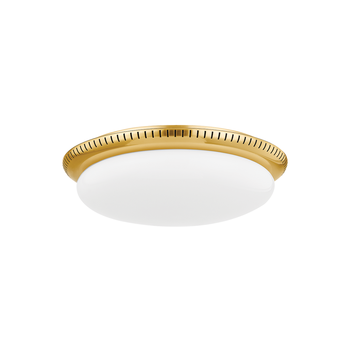 NORTH CASTLE FLUSH MOUNT with AGED BRASS Finish