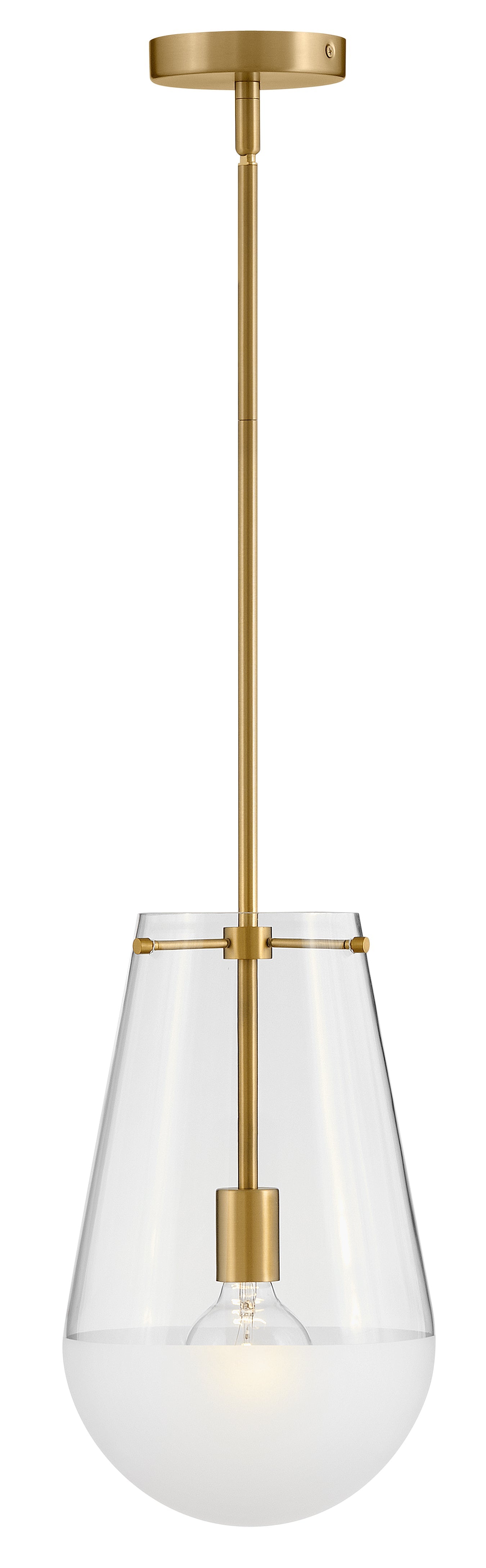 Beck Small Pendant In Light Brass Finish
