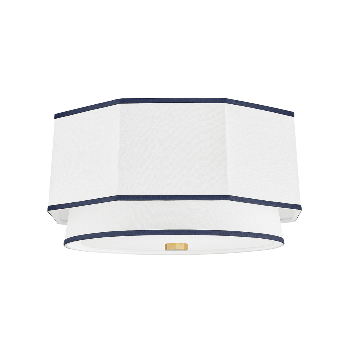 Riverdale Flush Mount with Aged Brass Finish