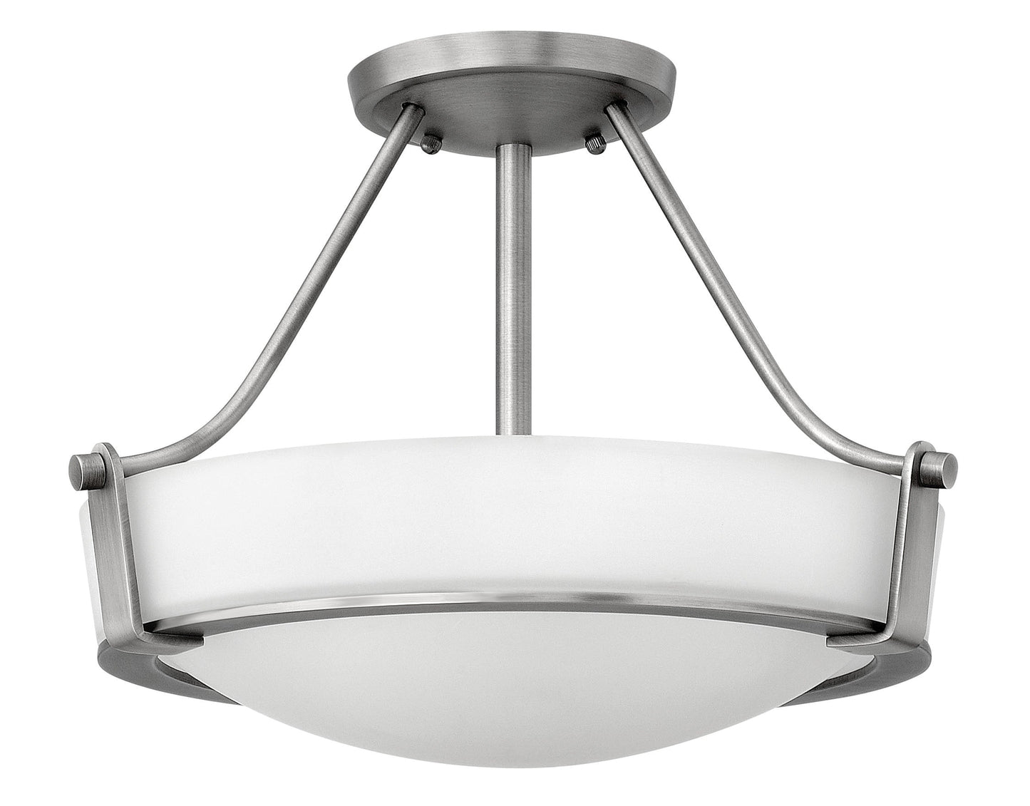 Hathaway Medium Semi-Flush Mount In Brushed Nickel Finish