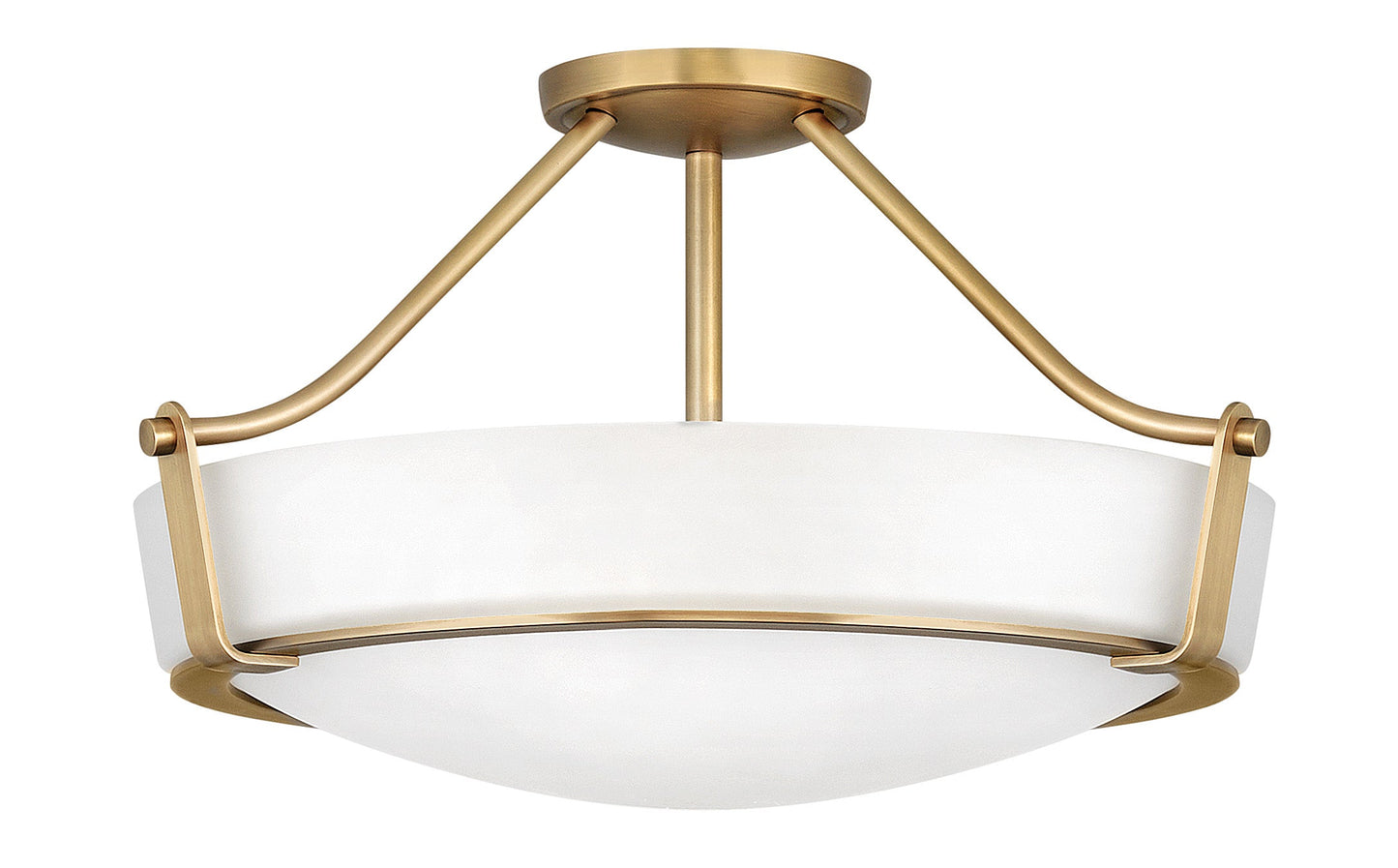 Hathaway Medium Semi-Flush Mount In Light Brass Finish