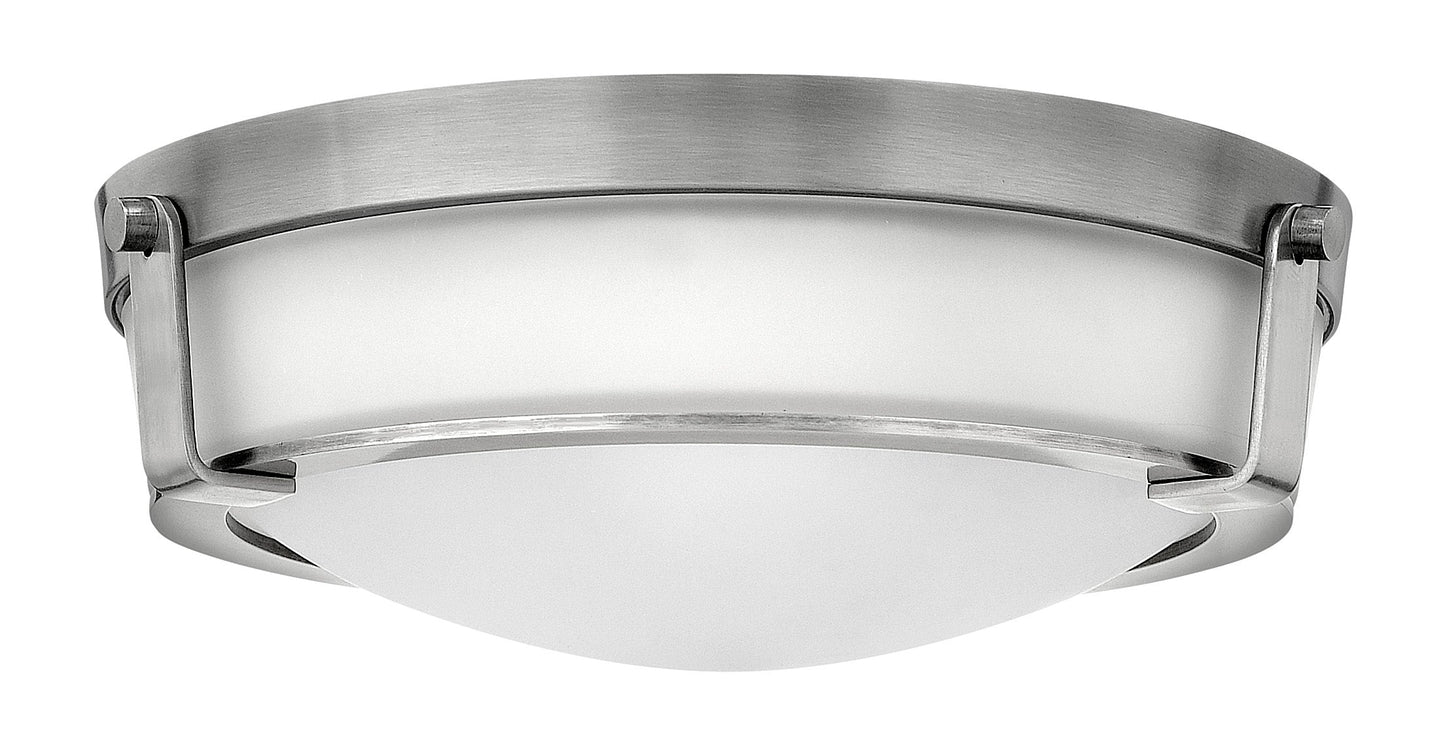 Hathaway Medium Flush Mount In Brushed Nickel Finish