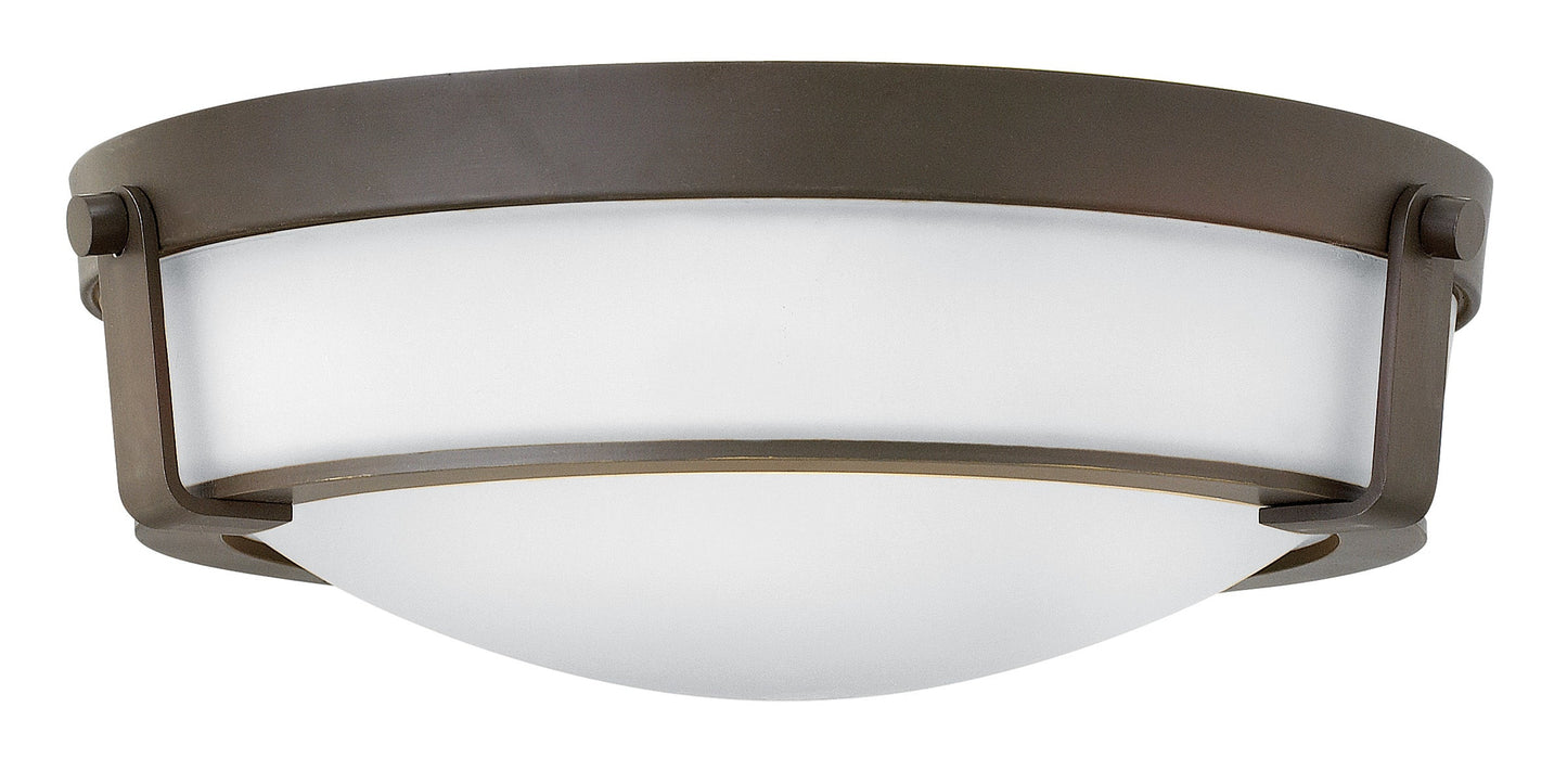 Hathaway Medium Flush Mount In Dark Brass Finish