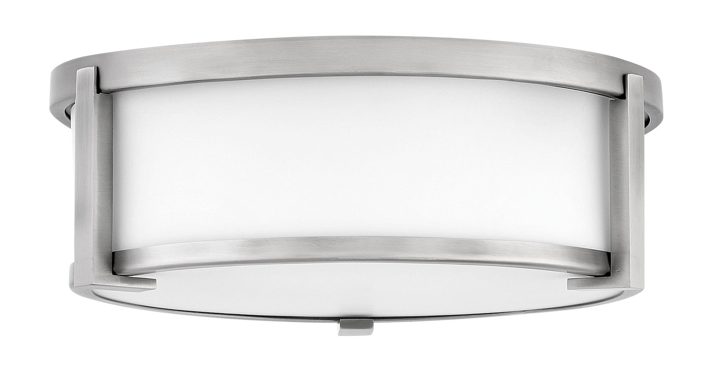 Lowell Small Flush Mount In Brushed Nickel Finish