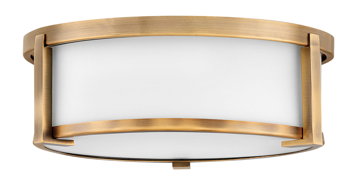 Lowell Small Flush Mount In Light Brass Finish
