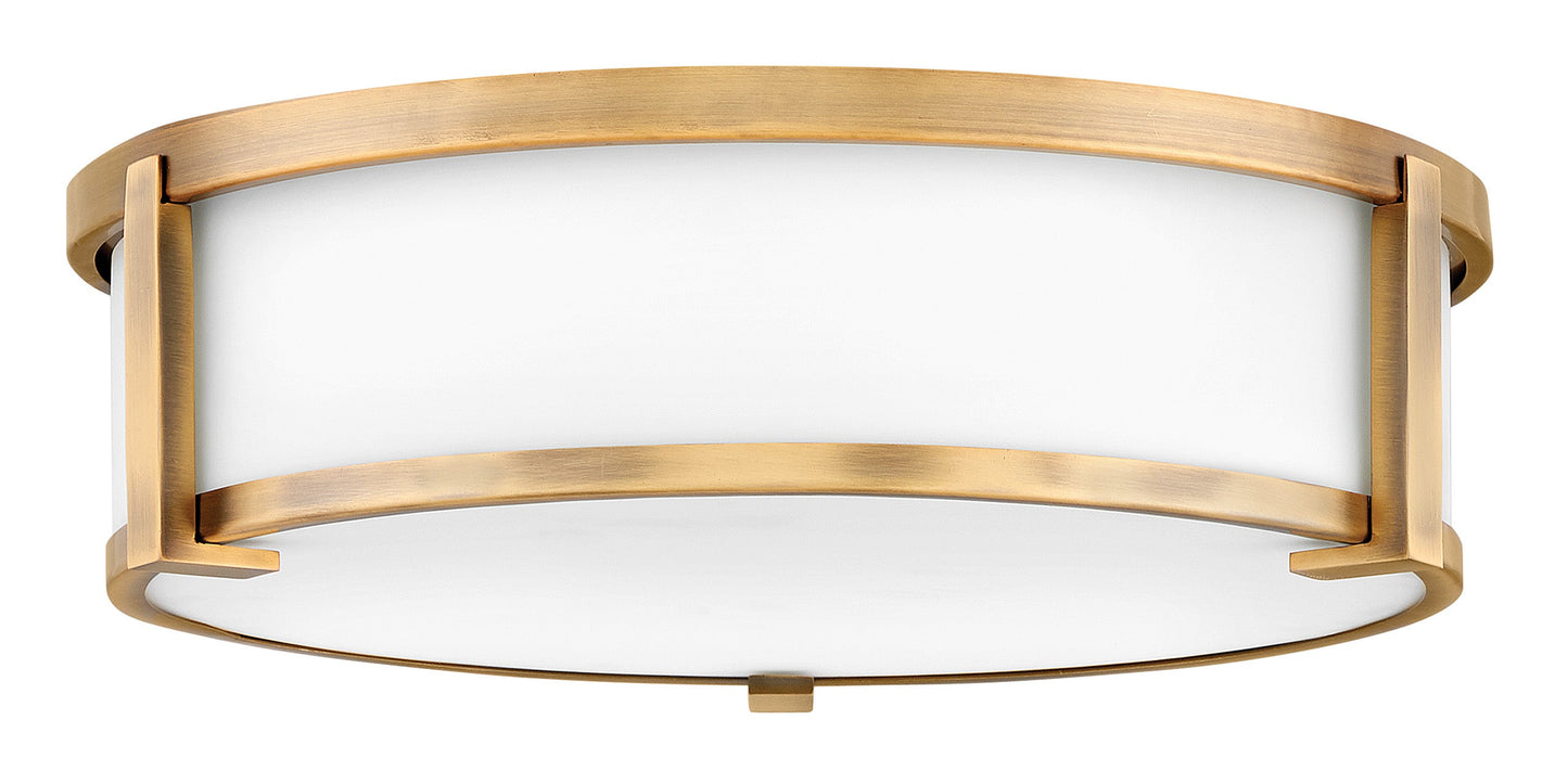 Lowell Medium Flush Mount In Light Brass Finish