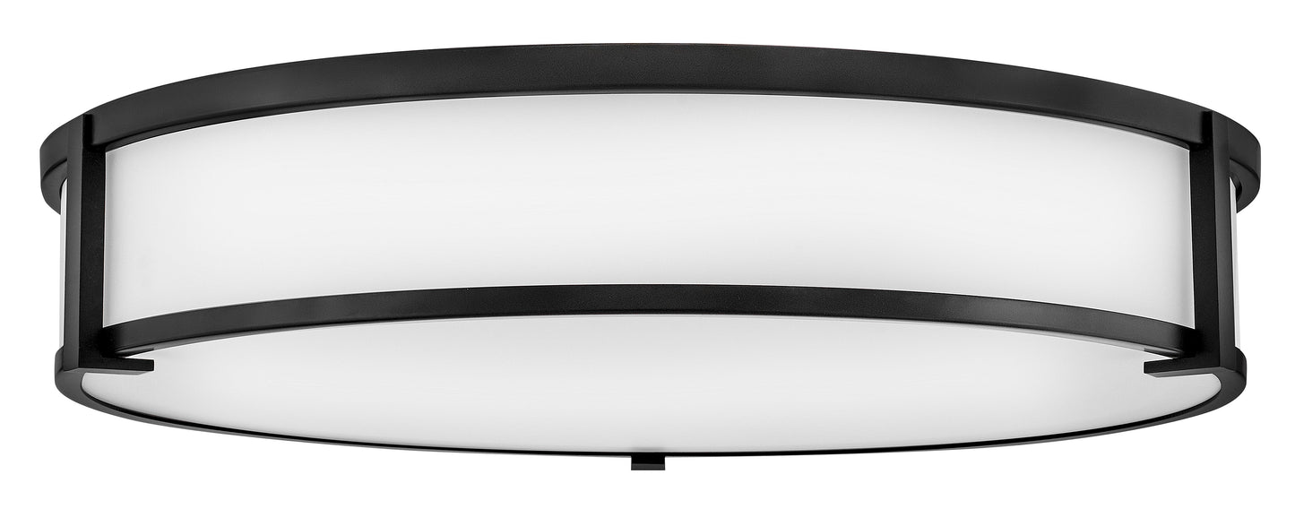 Lowell Large Flush Mount In Black Finish