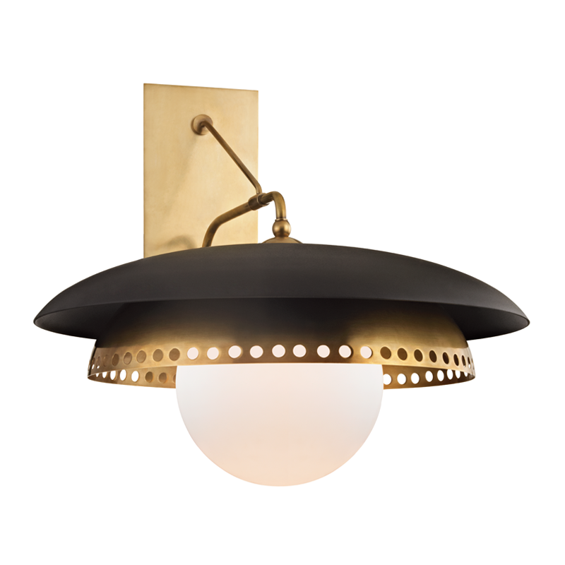Herkimer Wall Sconce with Aged Brass Finish