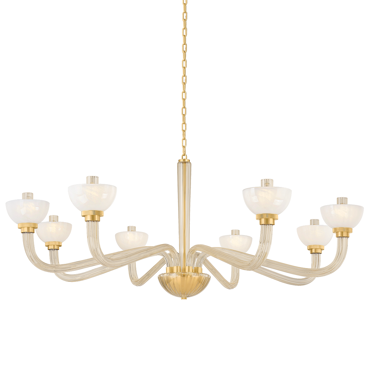 ST. LAWRENCE Chandelier with Aged Brass Finish