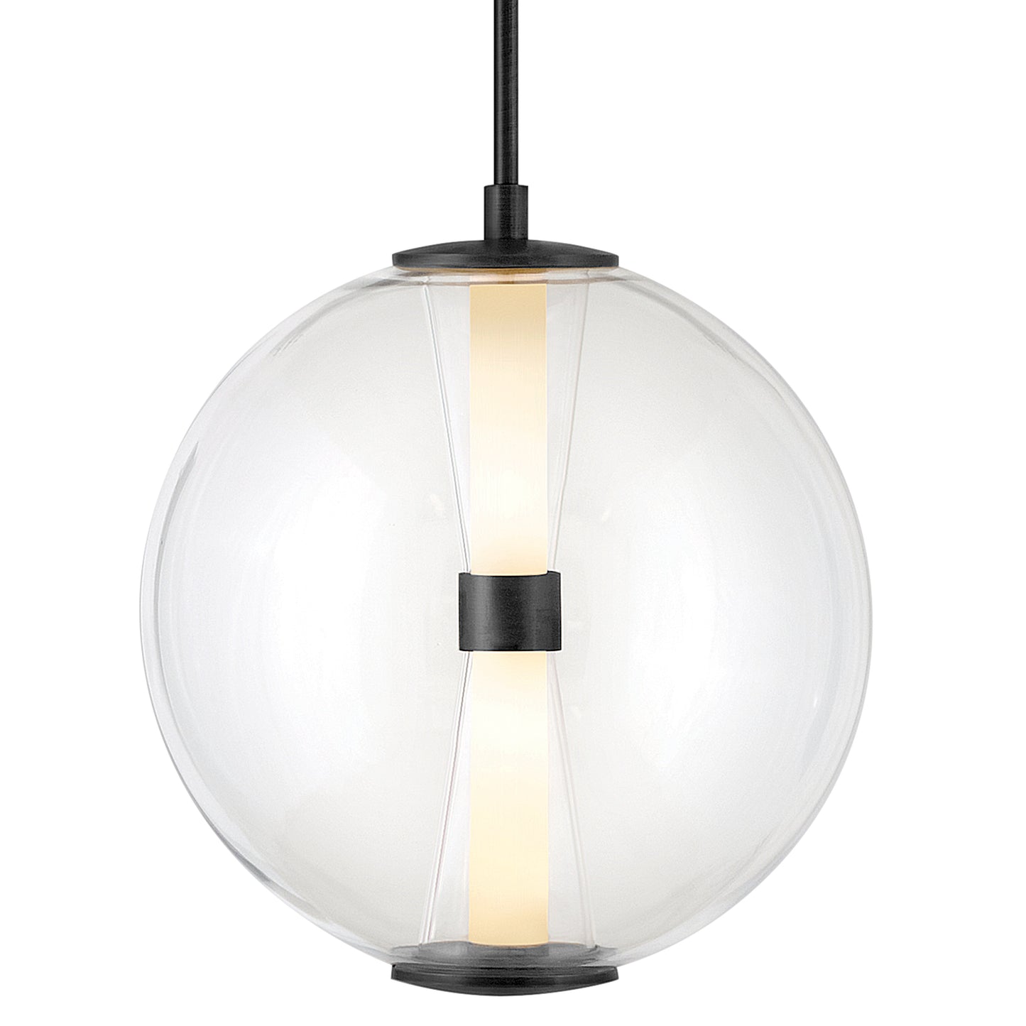 Elin Medium Globe Pendant In Black Finish