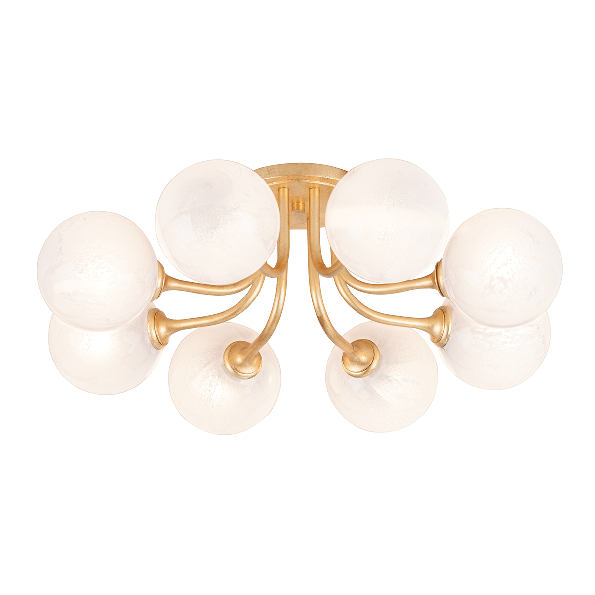 Onyx Semi Flush In VINTAGE GOLD LEAF Finish