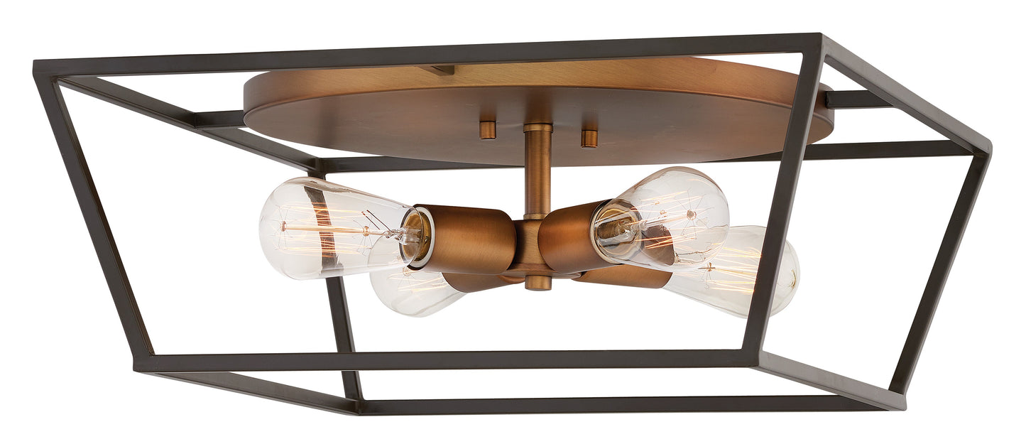 Fulton Medium Flush Mount In Light Bronze Finish