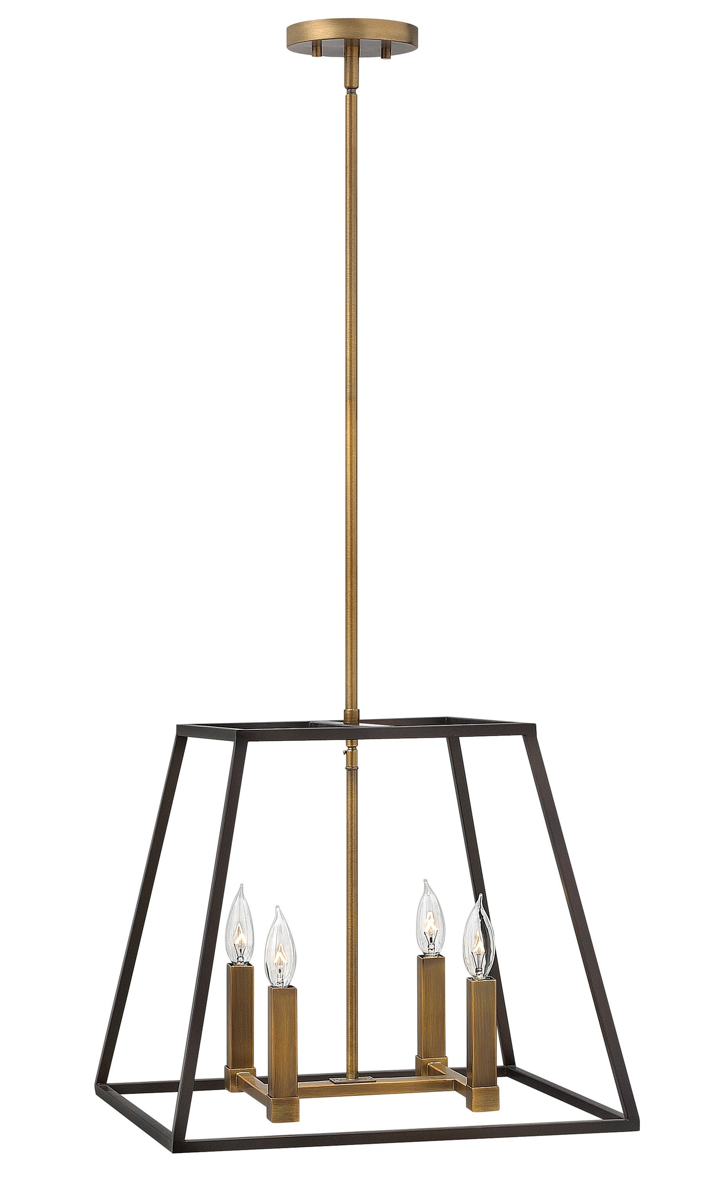 Fulton Large Open Frame Pendant In Light Bronze Finish