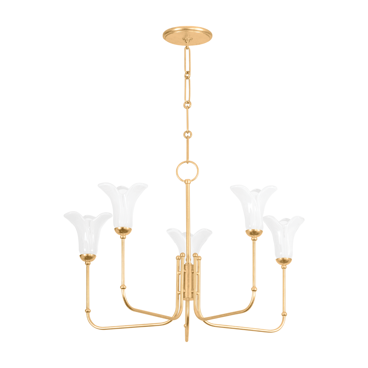 MONTCLAIR Chandelier with Vintage Gold Leaf Finish