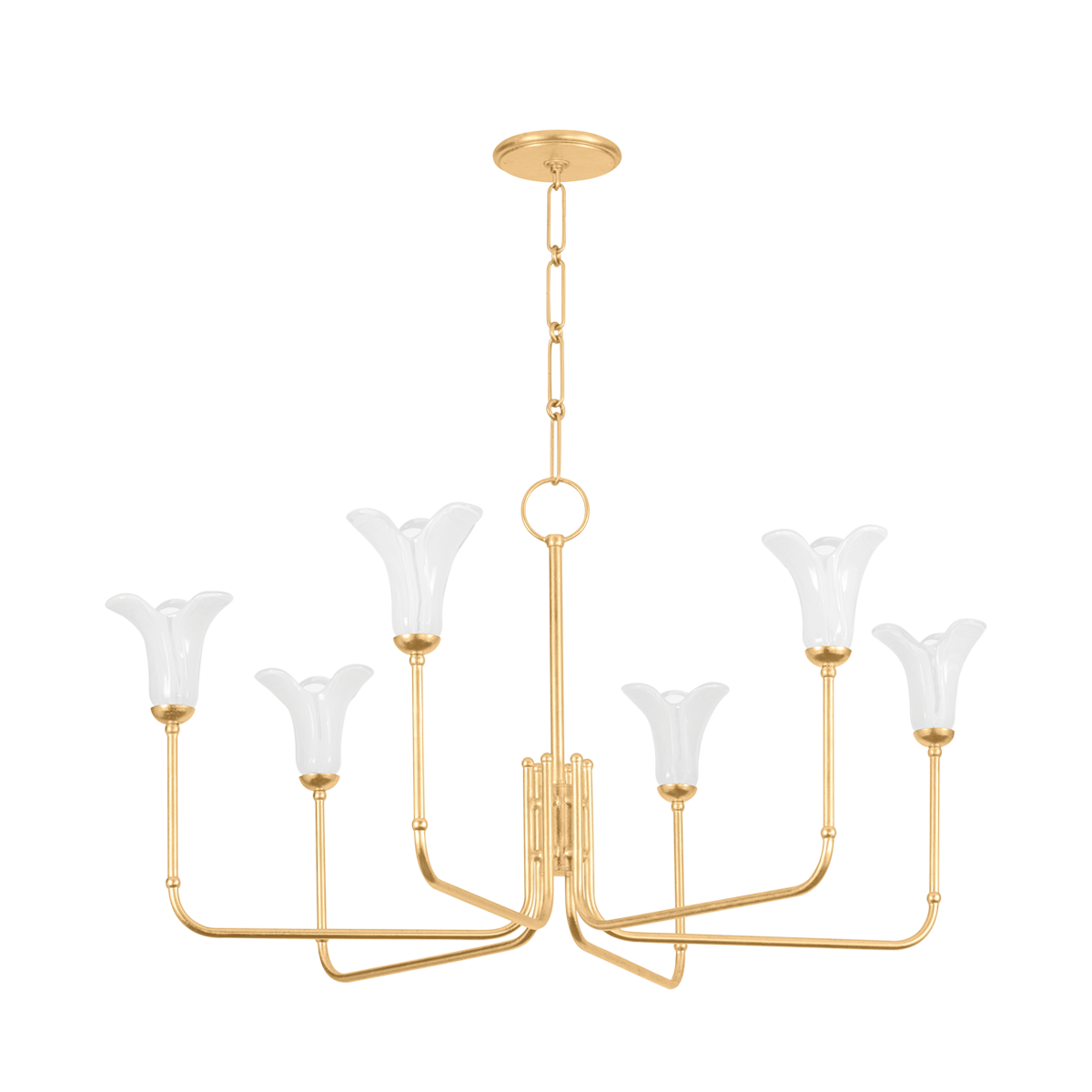 MONTCLAIR Chandelier with Vintage Gold Leaf Finish