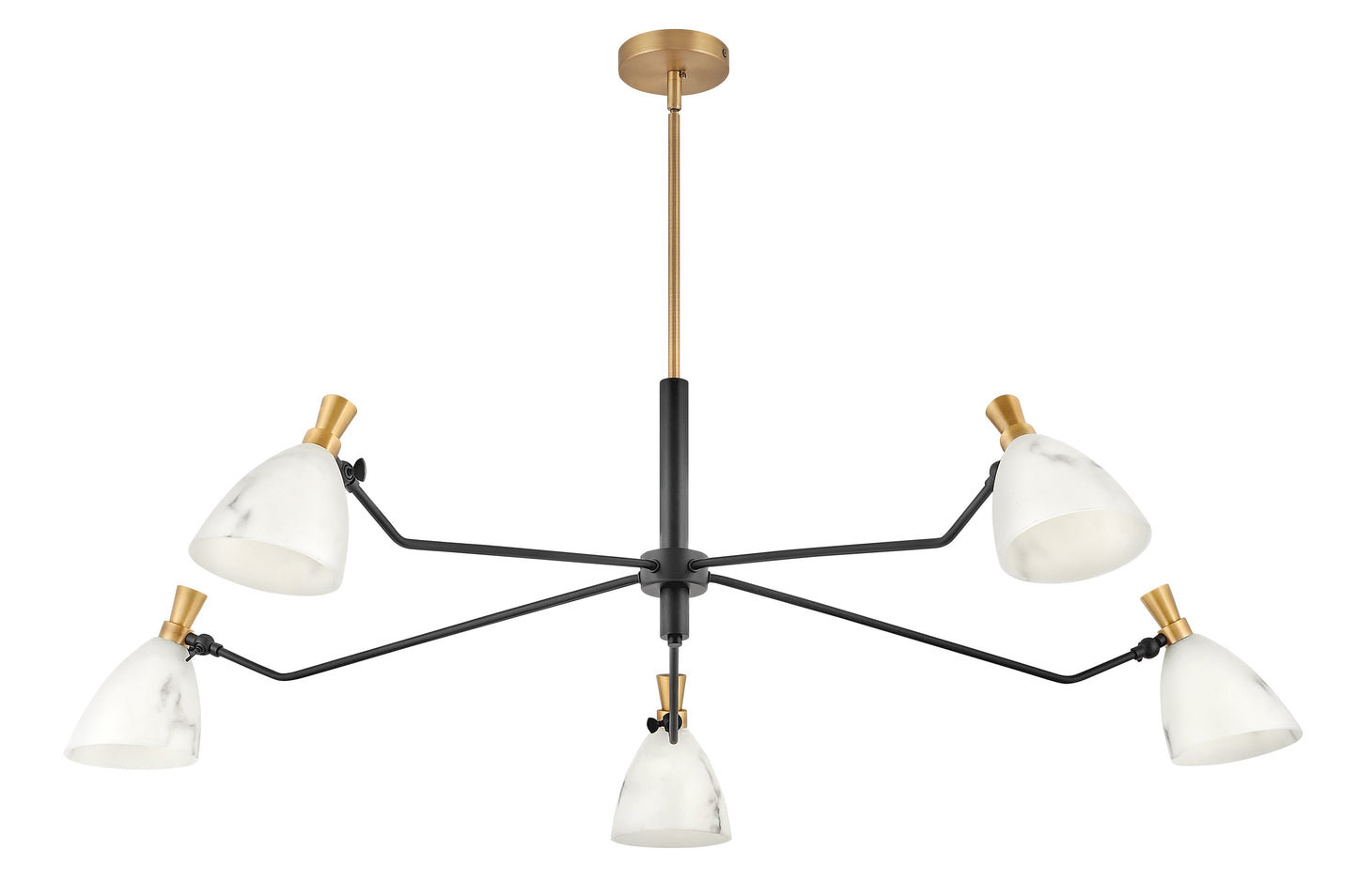 Sinclair Large Single Tier Chandelier In Light Brass Finish