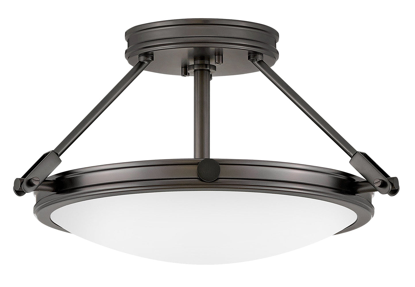 Collier Medium Semi-Flush Mount In Black Finish