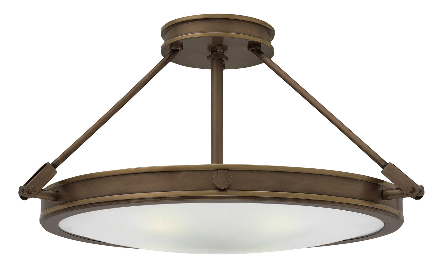 Collier Medium Semi-Flush Mount In Light Bronze Finish