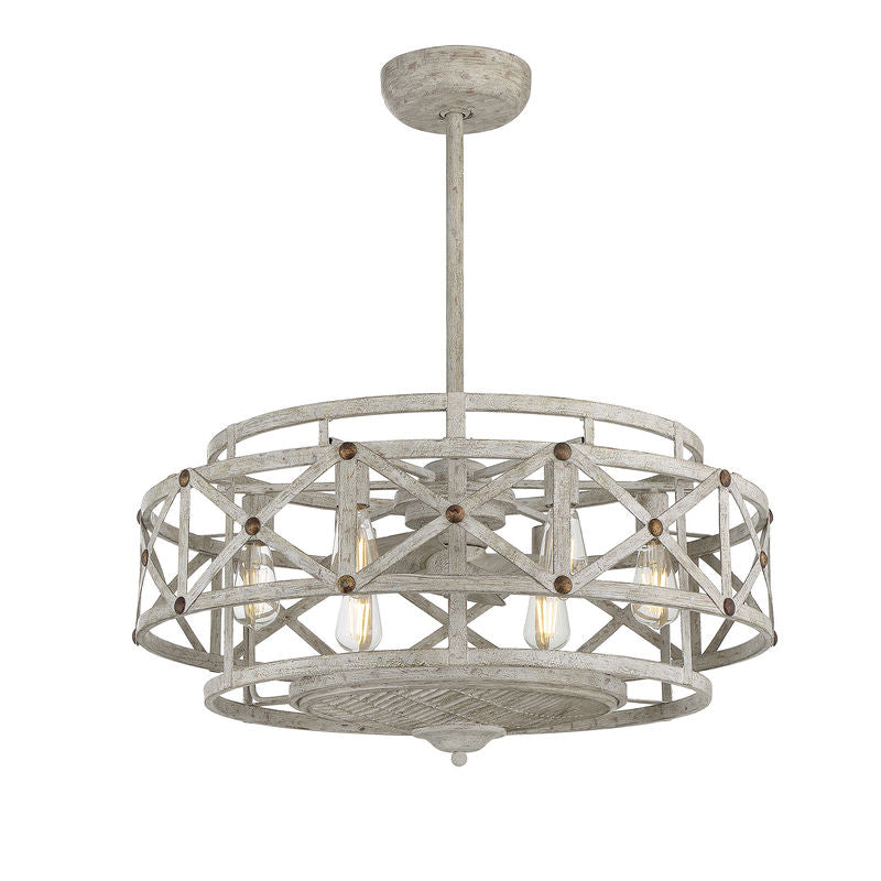 Colonade 6-Light Fan D'Lier in
Provence with Gold Accents Provence with Gold Accents