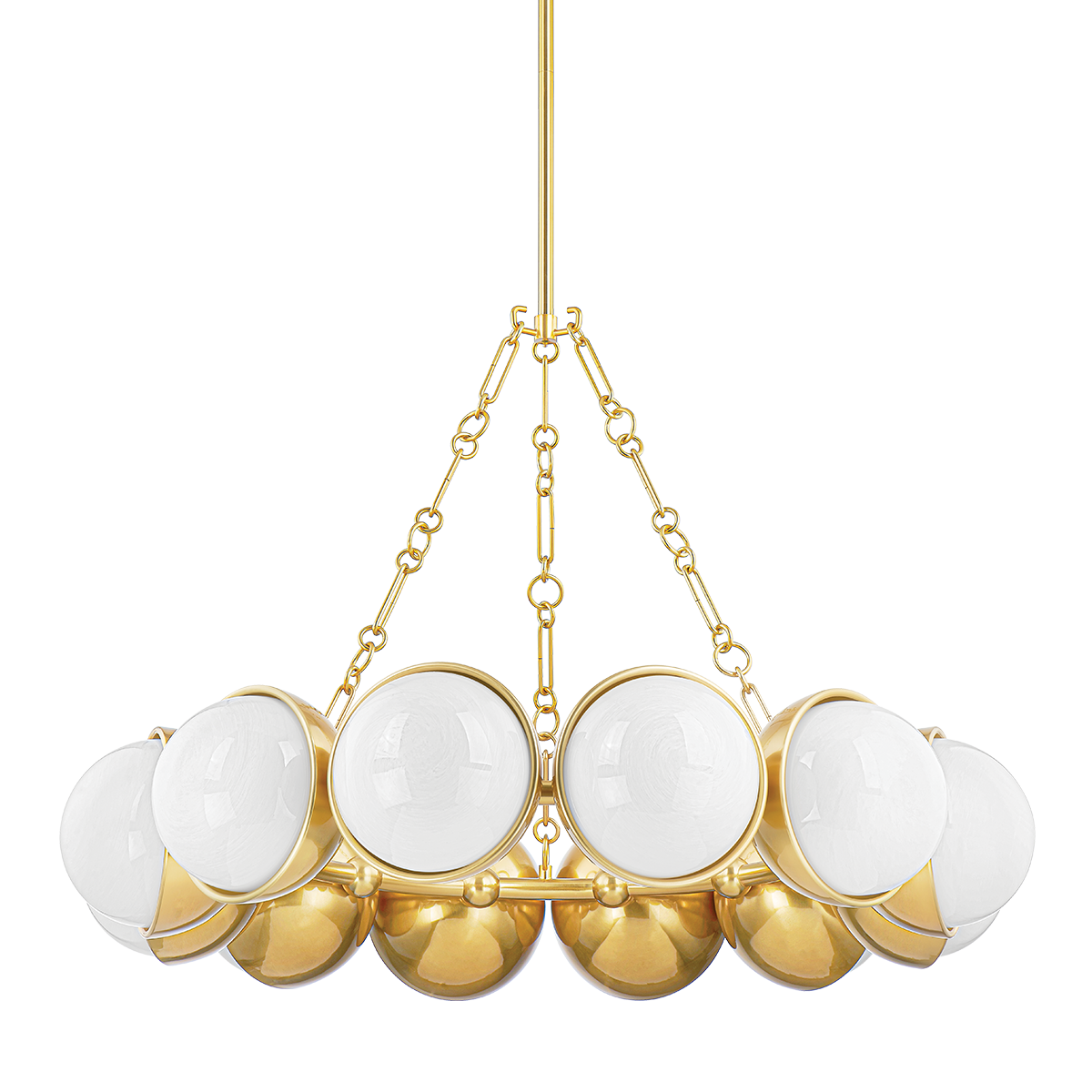 ALTHEA Chandelier In VINTAGE POLISHED BRASS Finish