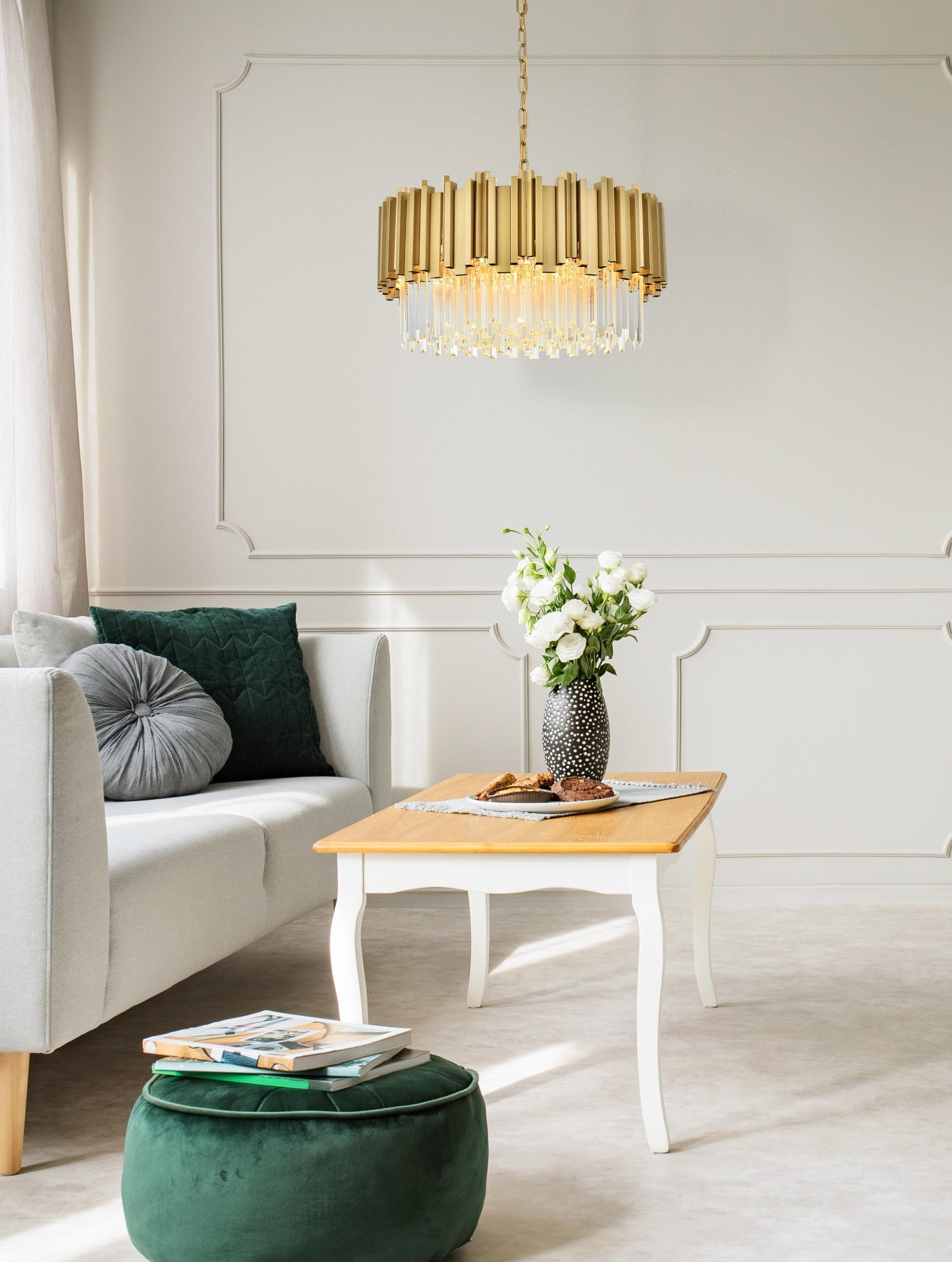 Willow 24 inch Chandelier in Satin Gold