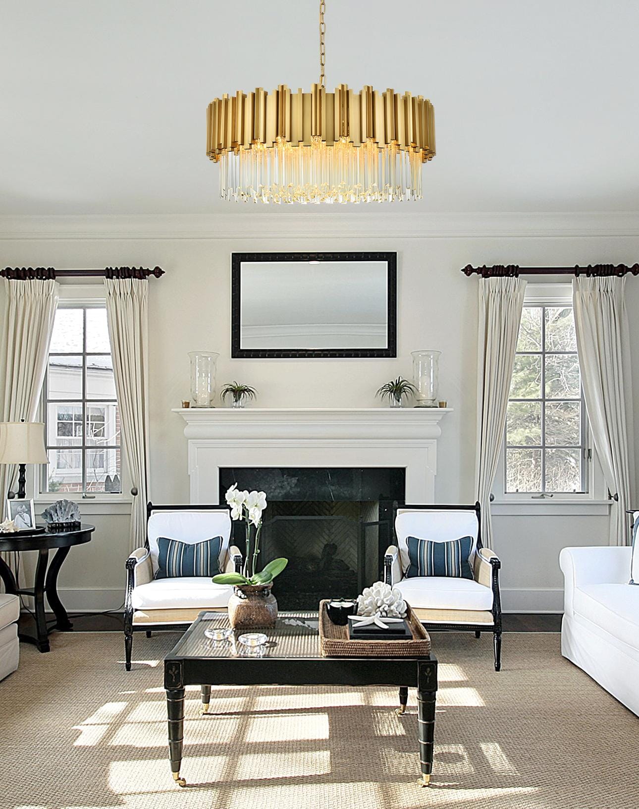 Willow 32 inch Chandelier in Satin Gold