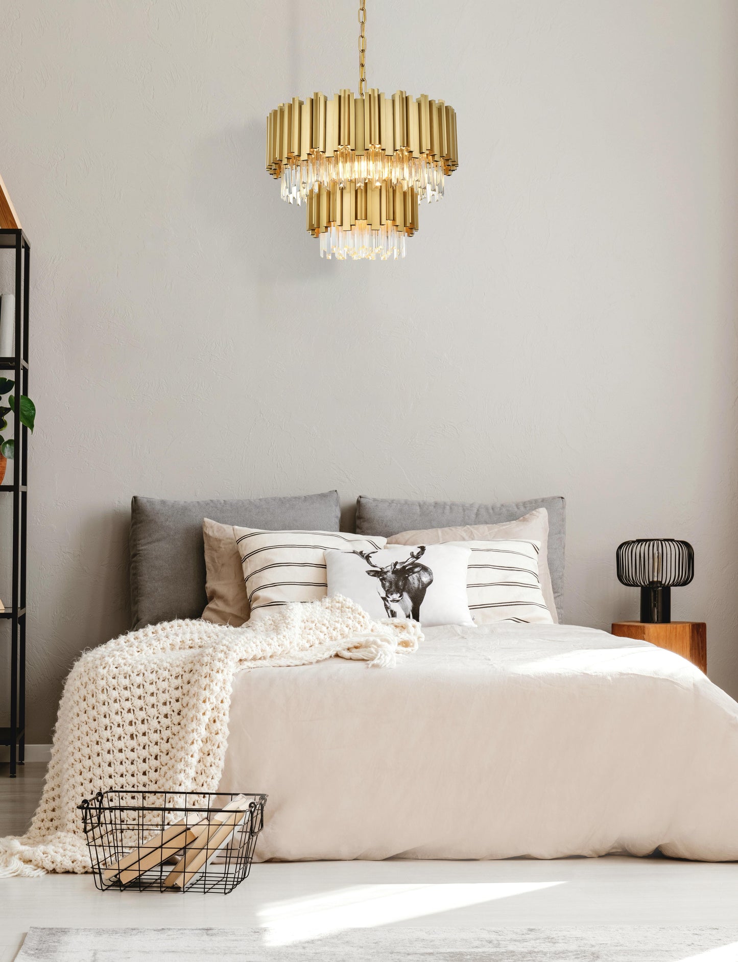 Willow 24 inch Chandelier in Satin Gold