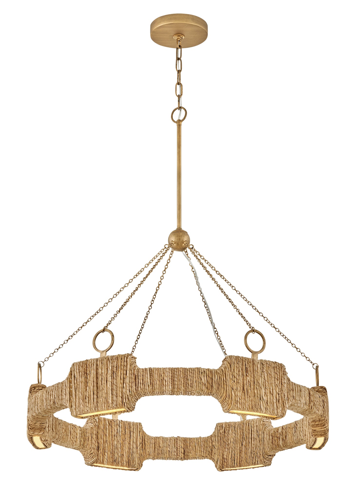 Raffi Medium LED Single Tier Chandelier In Gold Finish