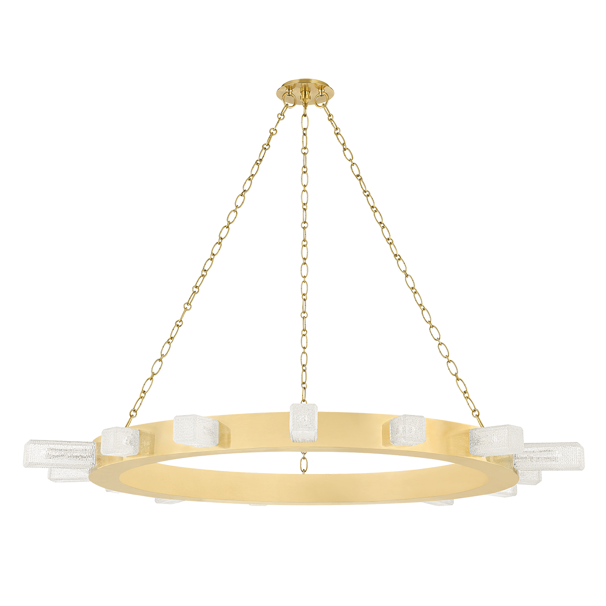 CITRINE Chandelier In Vintage Brass Finish