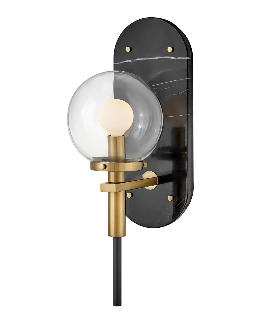 Gilda Medium Single Light Sconce In Black Finish