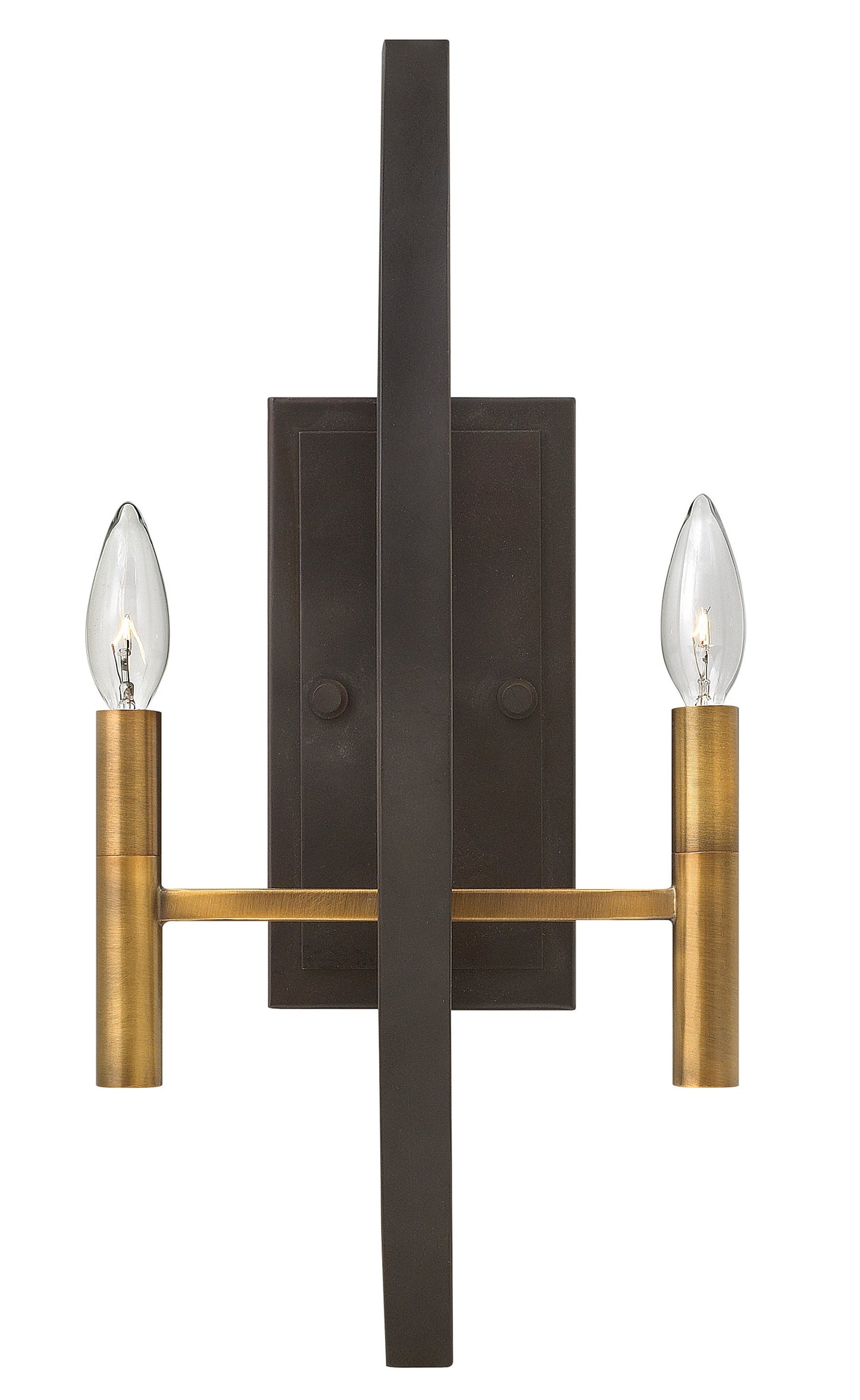 Euclid Large Two Light Sconce In Black Finish