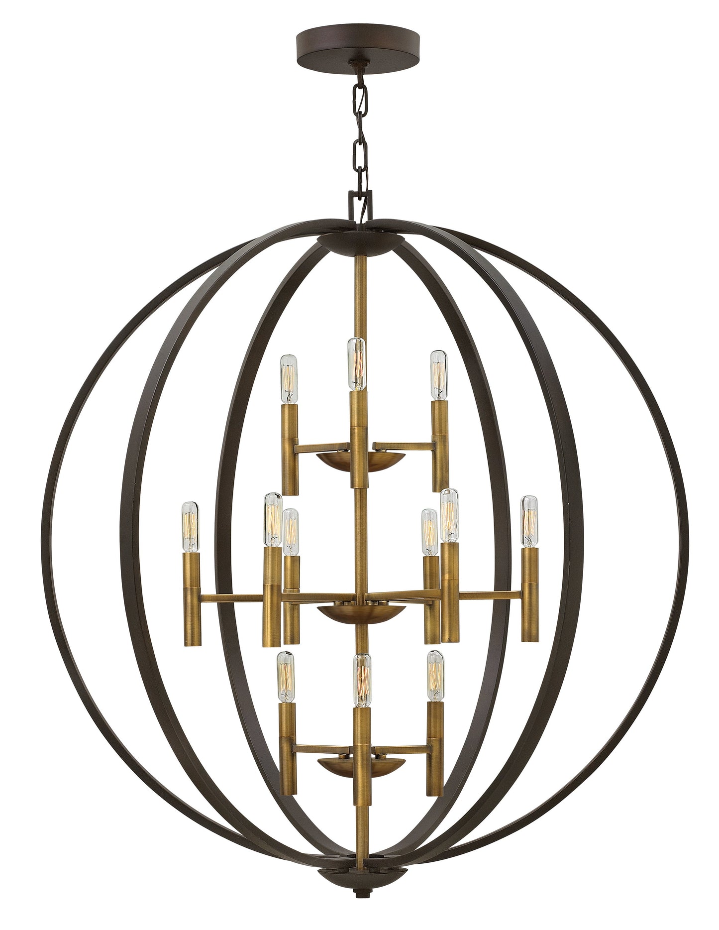 Euclid Double XL Three Tier Orb In Black Finish