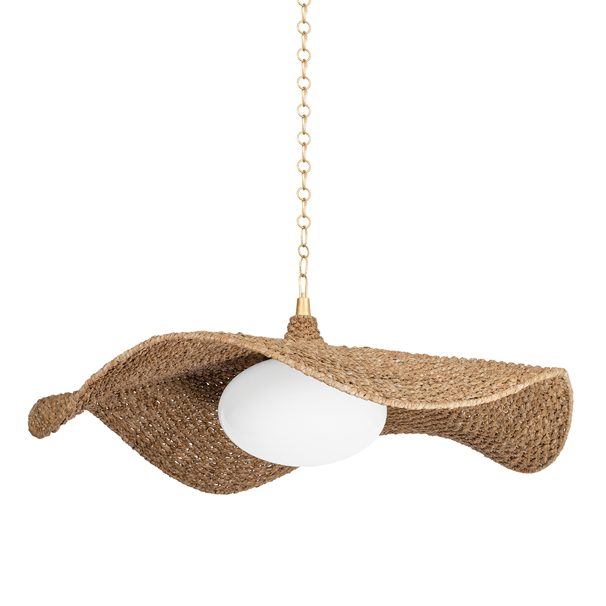 LEVENE Chandelier In Vintage Gold Leaf Finish