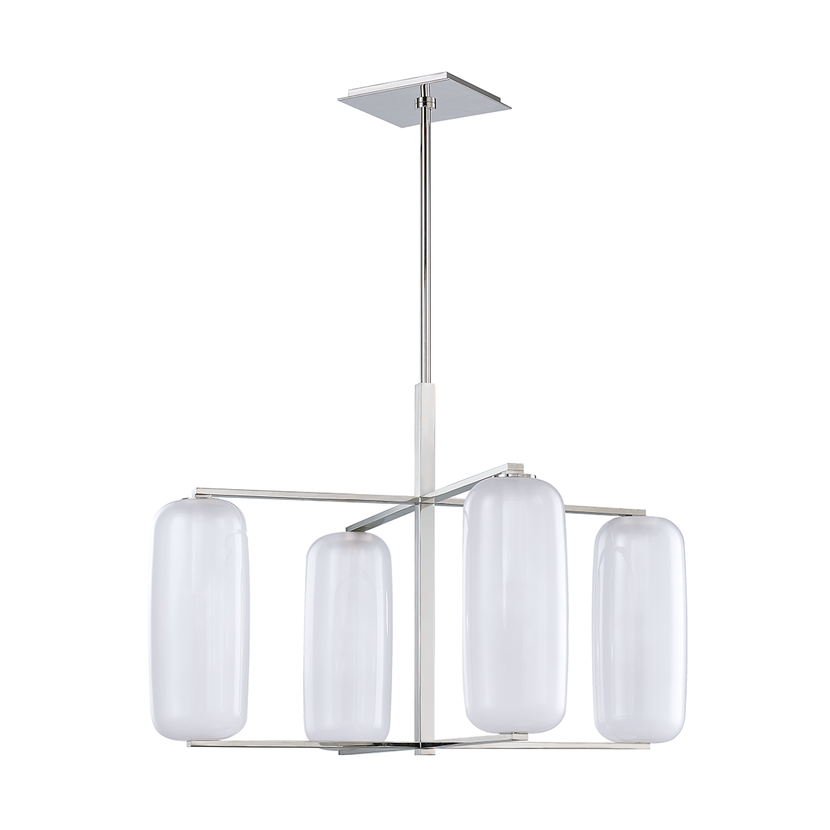 Pebble Chandelier with Polished Nickel Finish