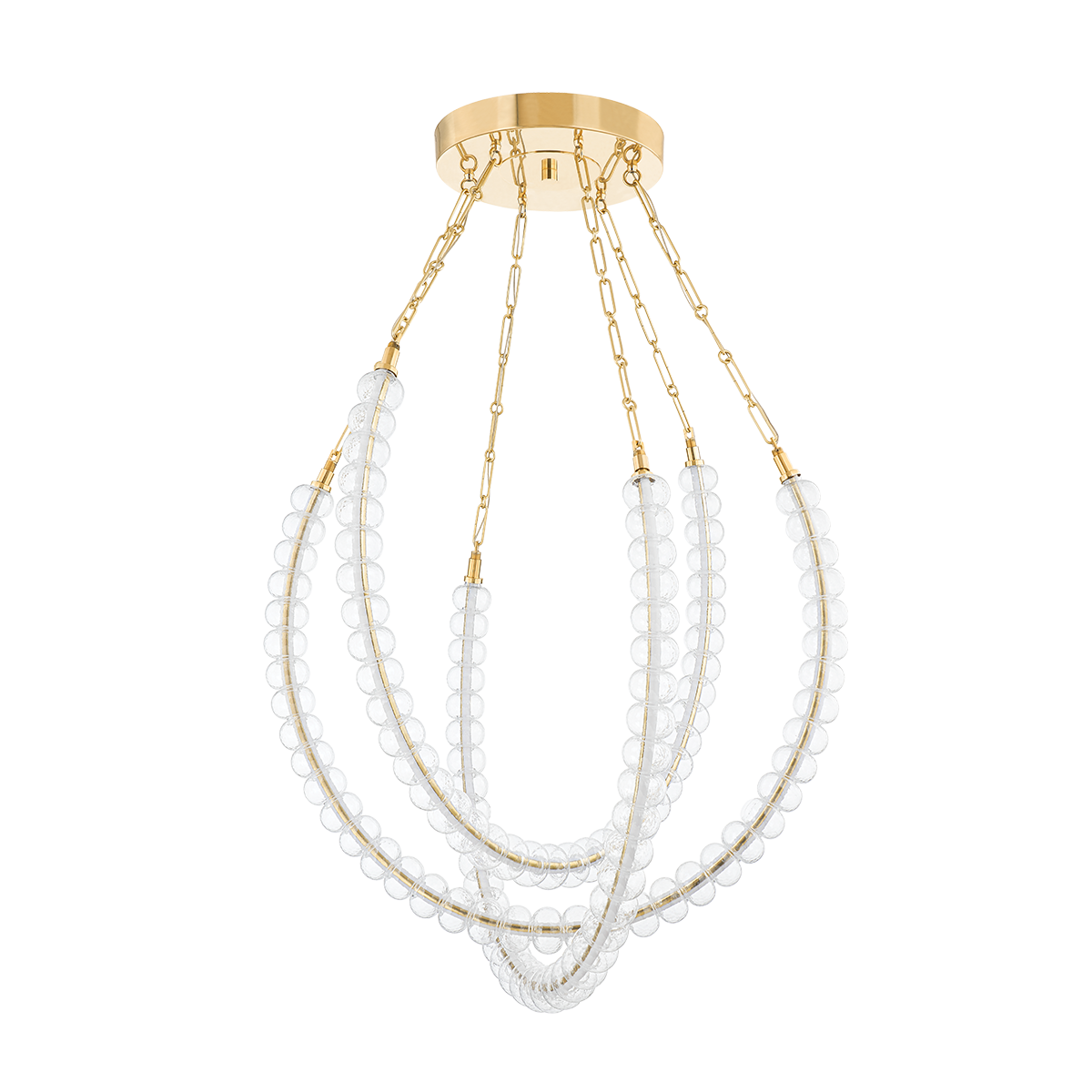 CELESTE Chandelier In Vintage Brass Finish