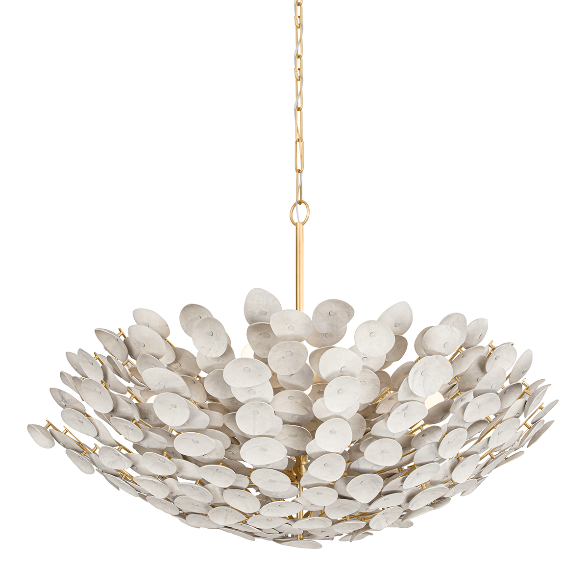 AIMI Chandelier In Vintage Gold Leaf Finish