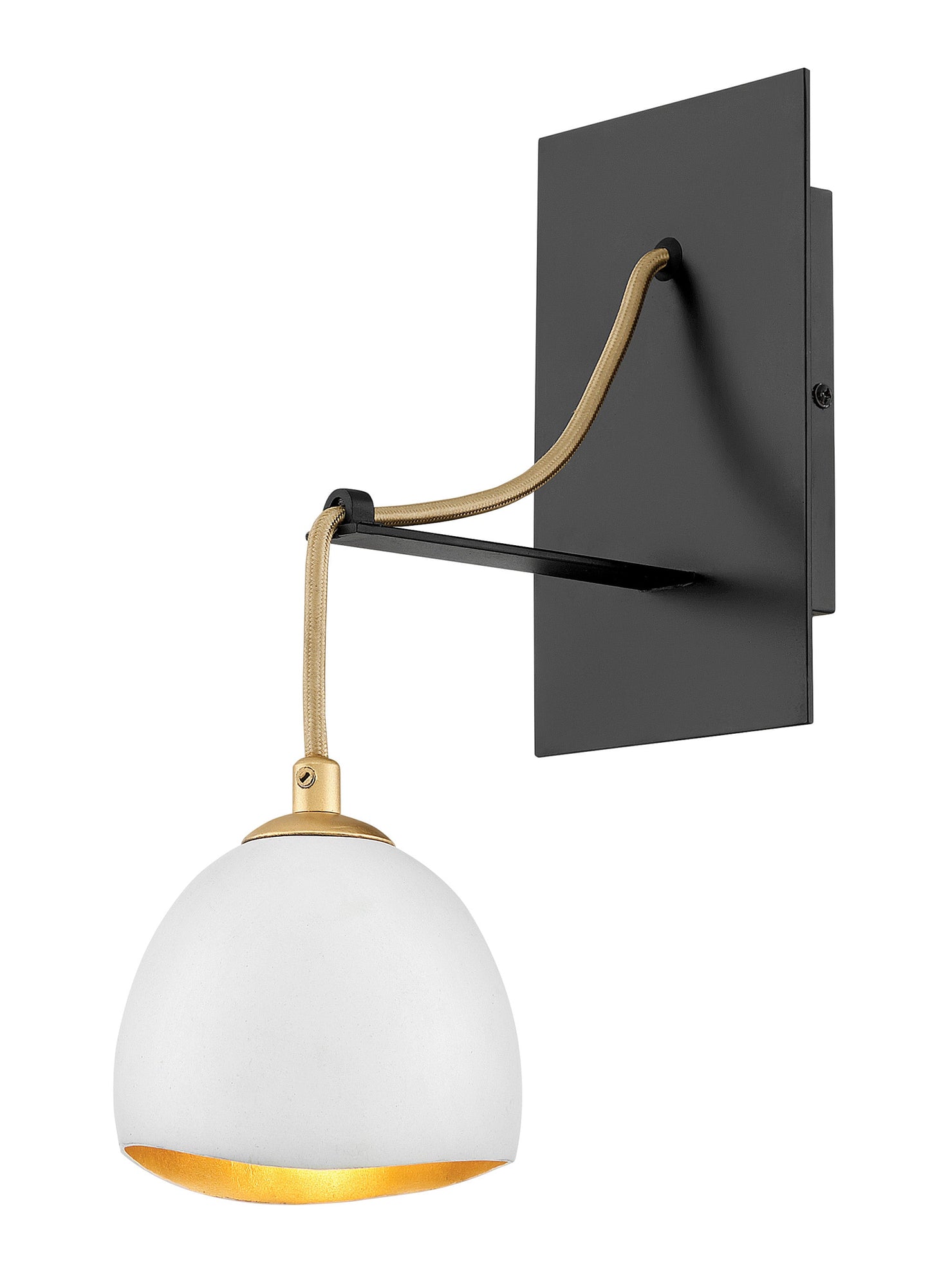 Nula Medium Single Light Sconce In White Finish