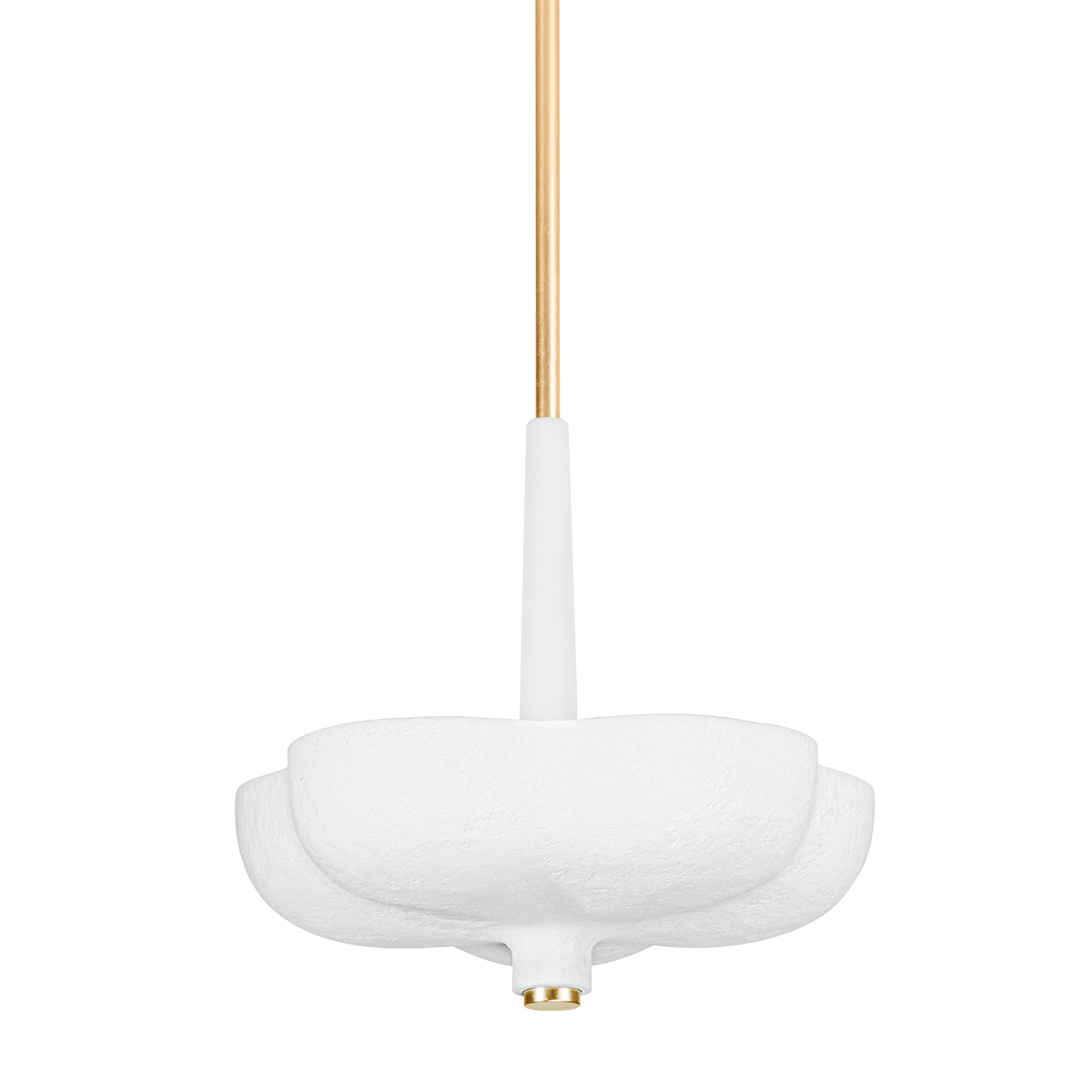 RIMINI Pendant In GOLD LEAF / GESSO WHITE Finish