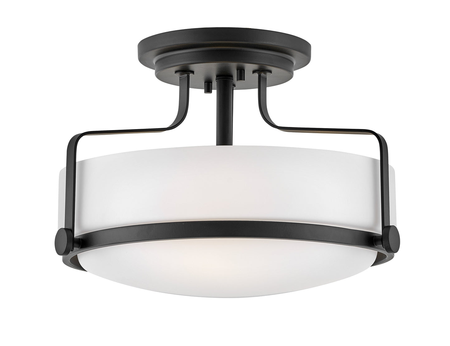 Harper Medium Semi-Flush Mount In Black Finish
