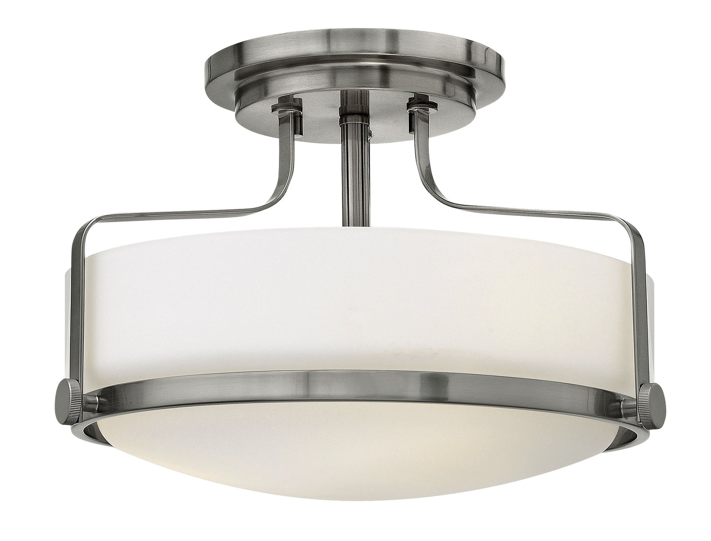 Harper Medium Semi-Flush Mount In Brushed Nickel Finish