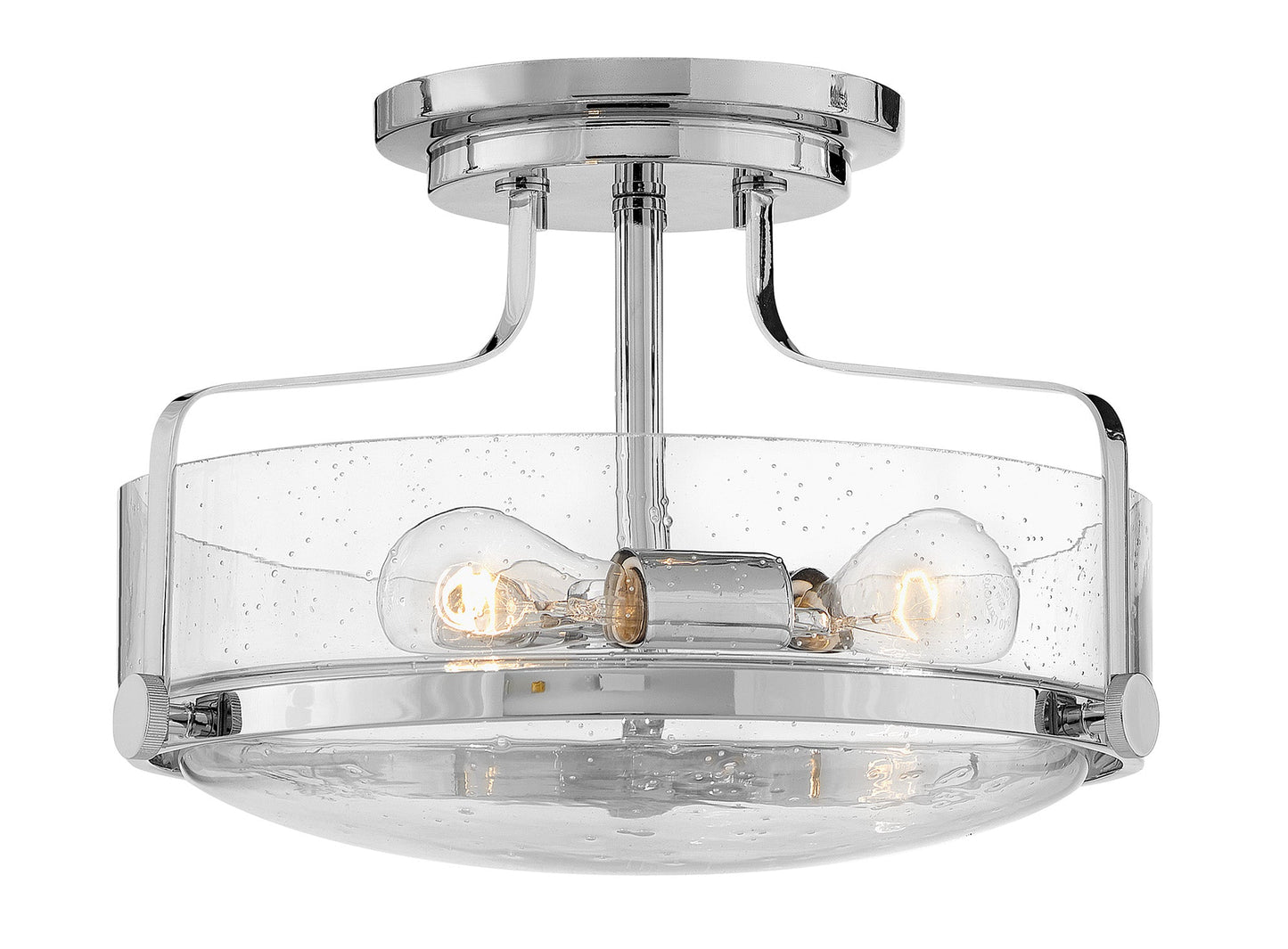 Harper Medium Semi-Flush Mount In Chrome Finish