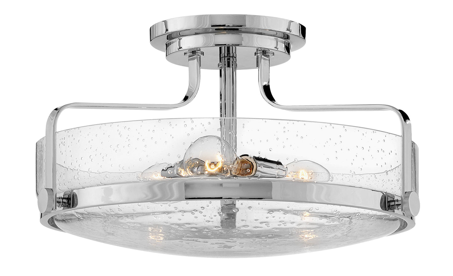 Harper Medium Semi-Flush Mount In Chrome Finish
