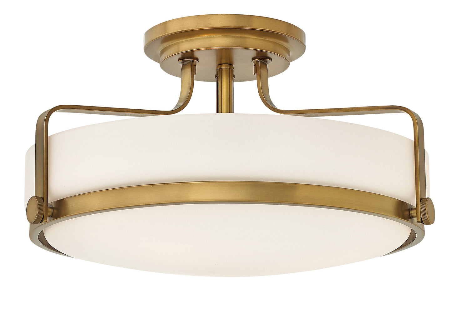 Harper Medium Semi-Flush Mount In Light Brass Finish
