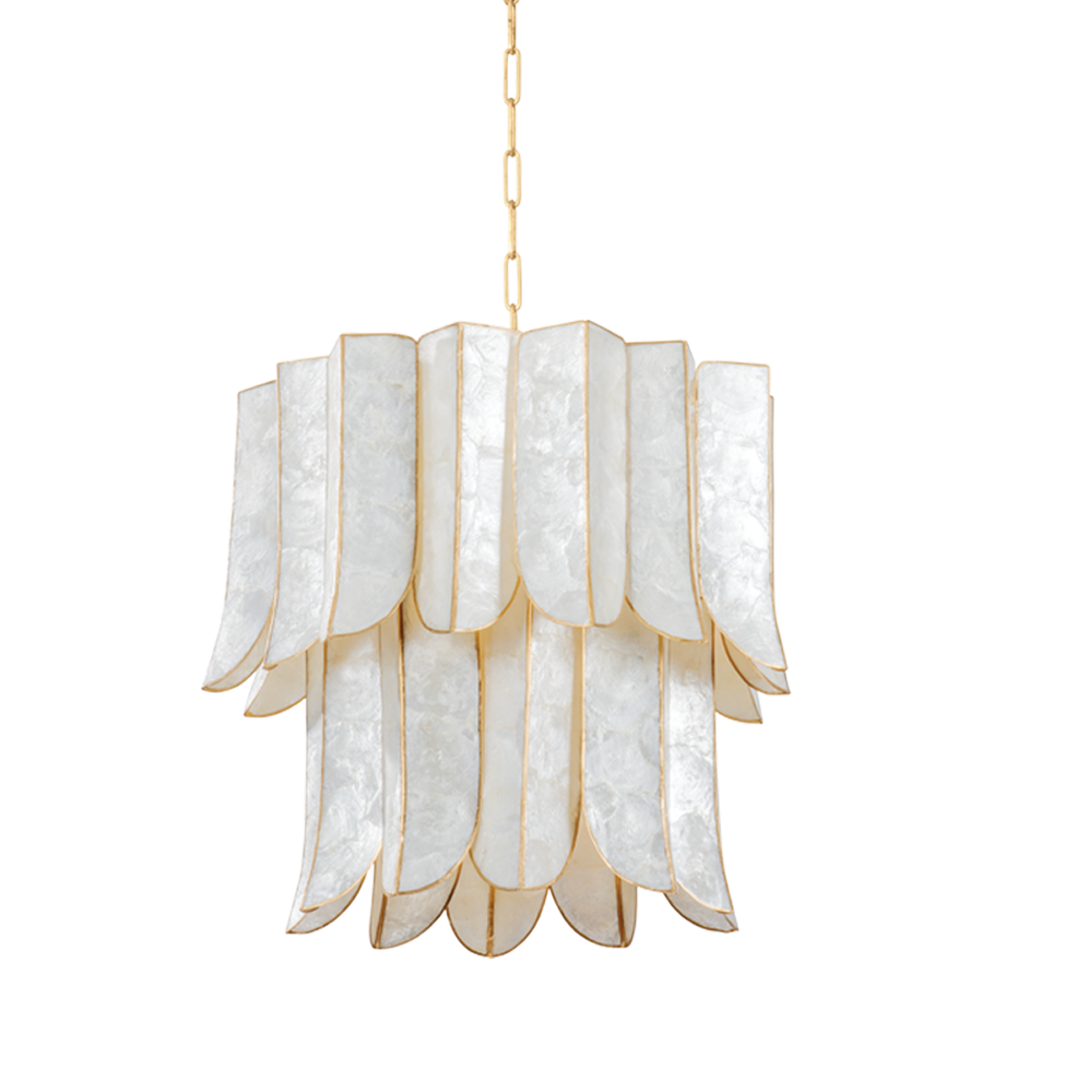 CARTAGENA Chandelier In Vintage Gold Leaf Finish