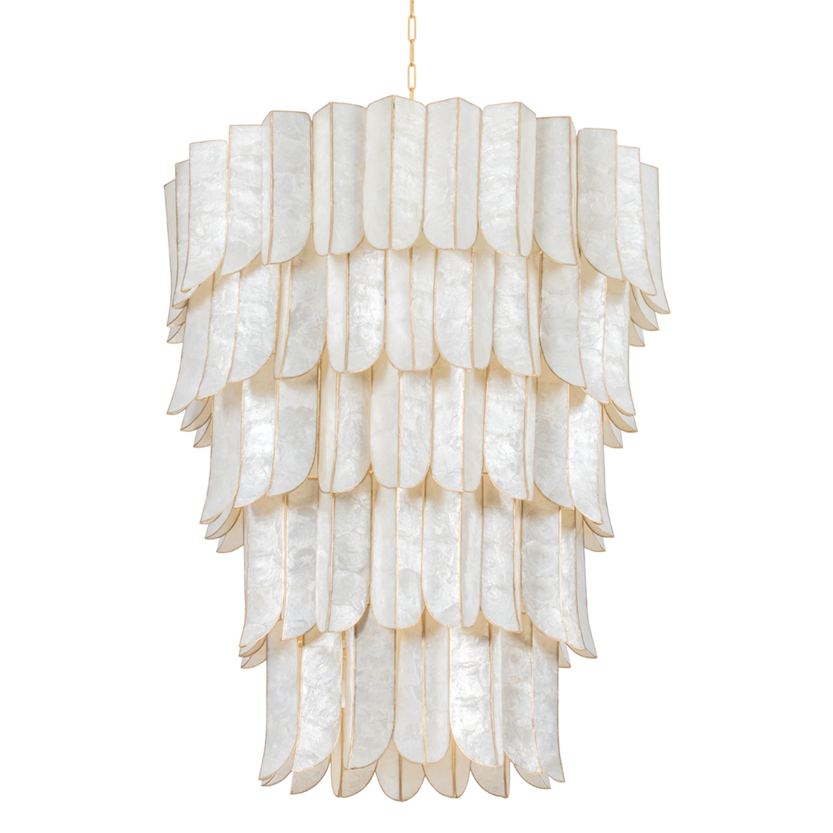 CARTAGENA Chandelier In Vintage Gold Leaf Finish
