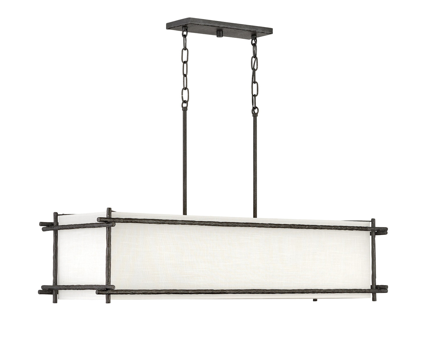 Tress Medium Six Light Linear In Black Finish