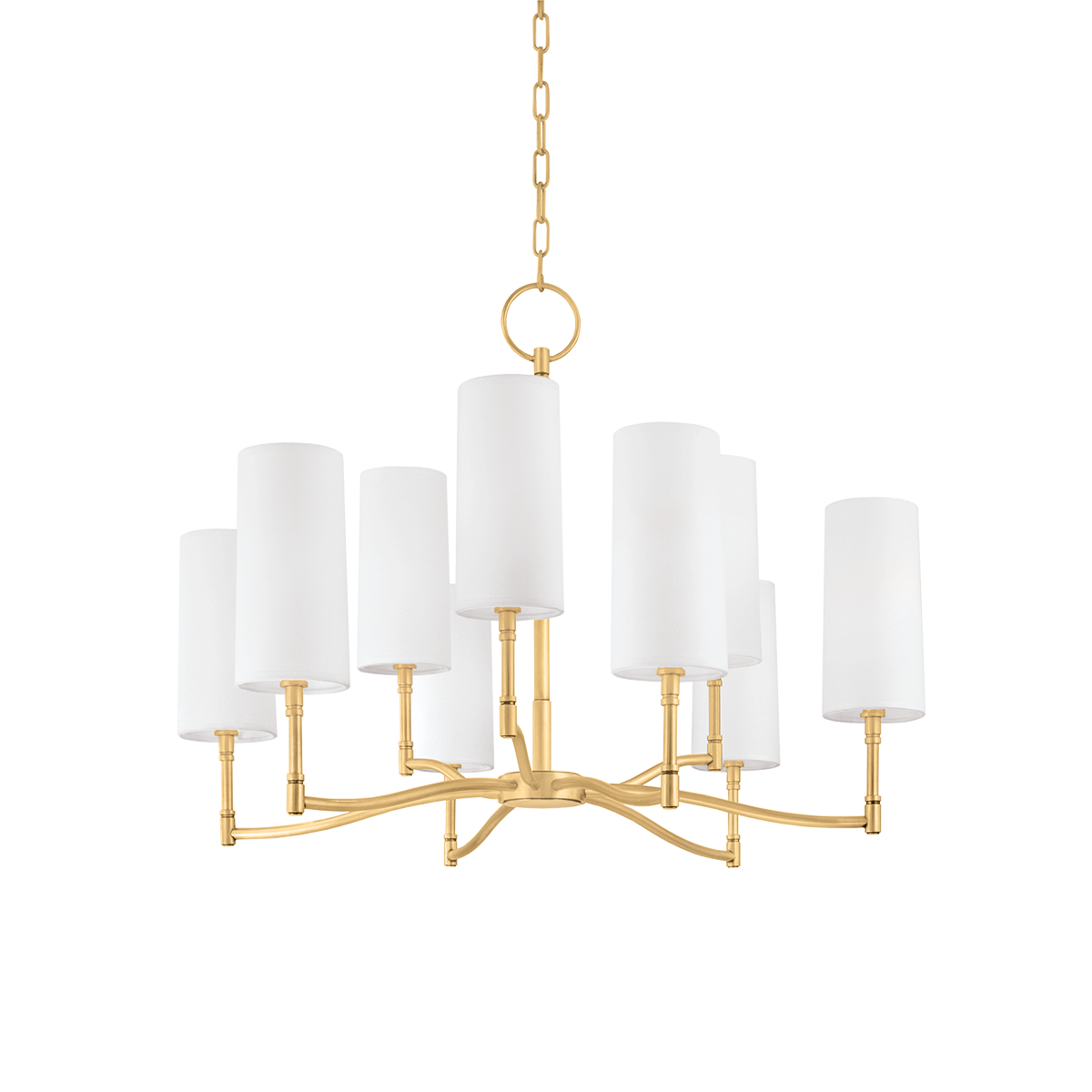 Dillon Chandelier with Aged Brass Finish
