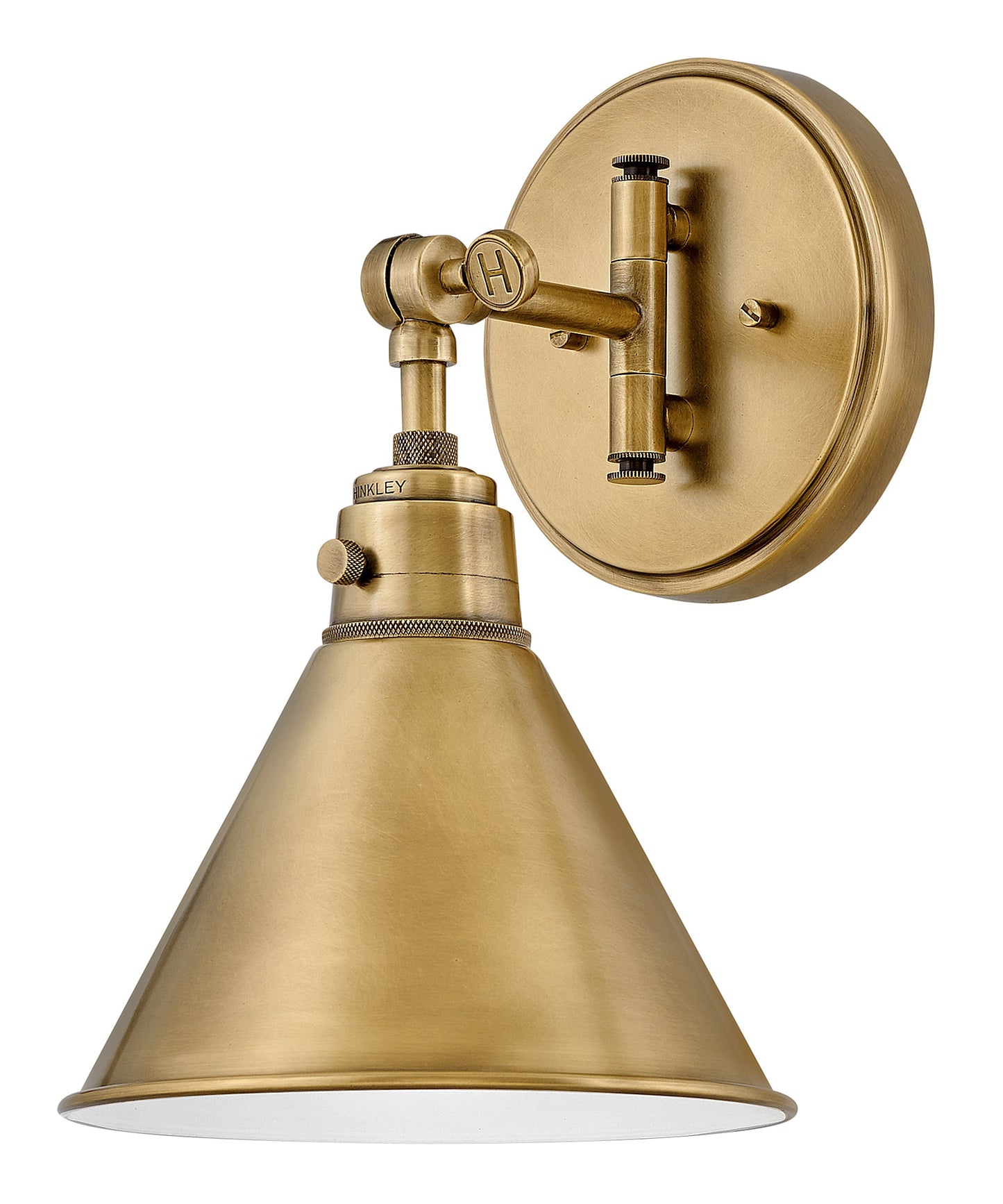 Arti Medium Swing Arm Single Light Sconce In Light Brass Finish
