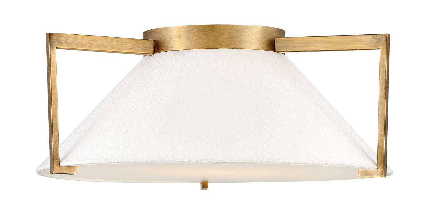 Calla Medium Flush Mount In Light Brass Finish